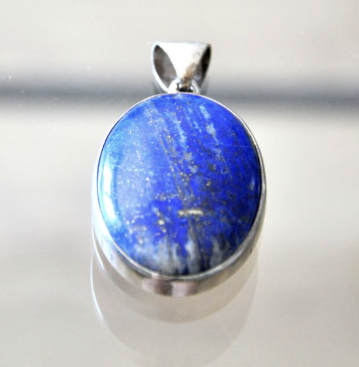 Owalna zawieszka z lapis lasuli - obrazek 2