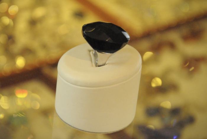 Pierścionek z fasetowanym Onyksem - obrazek 2