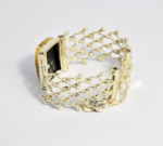 Pleciona bransoleta z zielonym bursztynem - obrazek 2