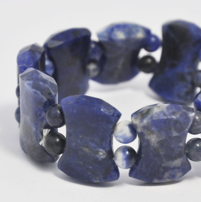 Bransoleta z niebieskich agatów - obrazek 2