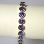 Bransoleta z fioletowym kryształem Swarovskiego