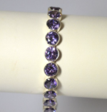 Bransoleta z fioletowym kryształem Swarovskiego