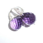 Rodowane kolczyki z ametystu