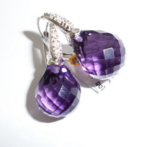 Rodowane kolczyki z ametystu - obrazek 2