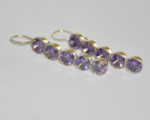 Kolczyki z fioletowym kryształem Swarovskiego