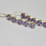 Kolczyki z fioletowym kryształem Swarovskiego