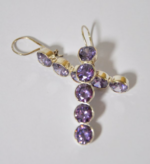 Kolczyki z fioletowym kryształem Swarovskiego - Image 2