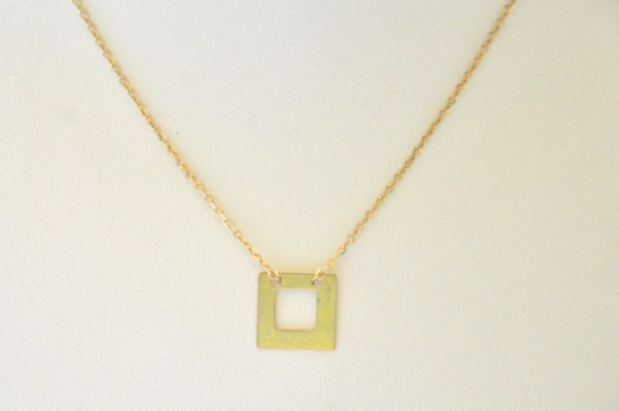 Pozłacany łańcuszek- kwadrat - obrazek 2