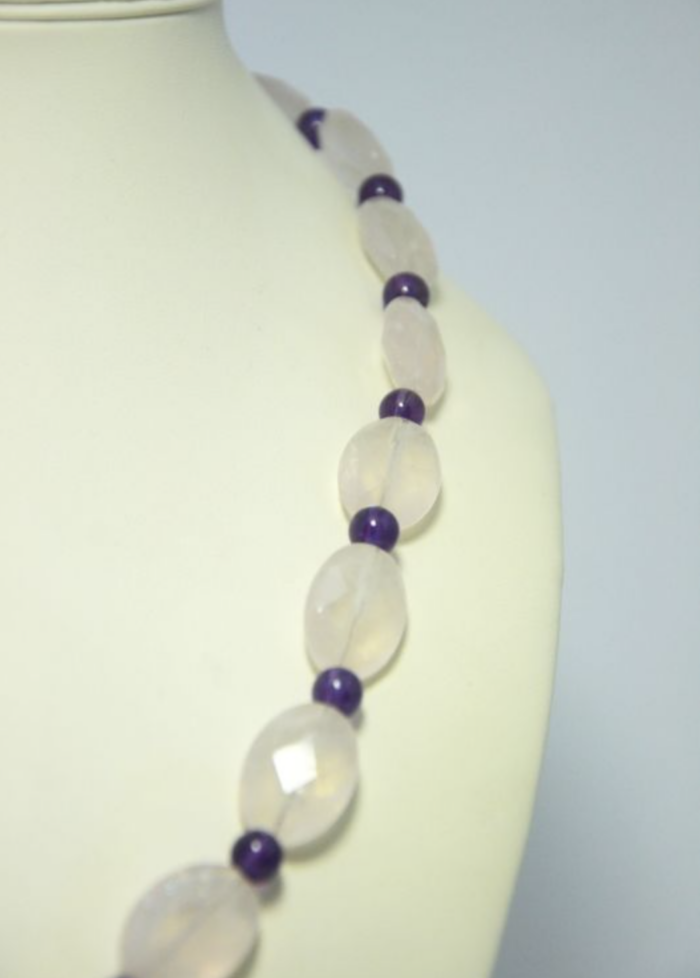 Korale- kwarc różowy i ametyst - Image 2