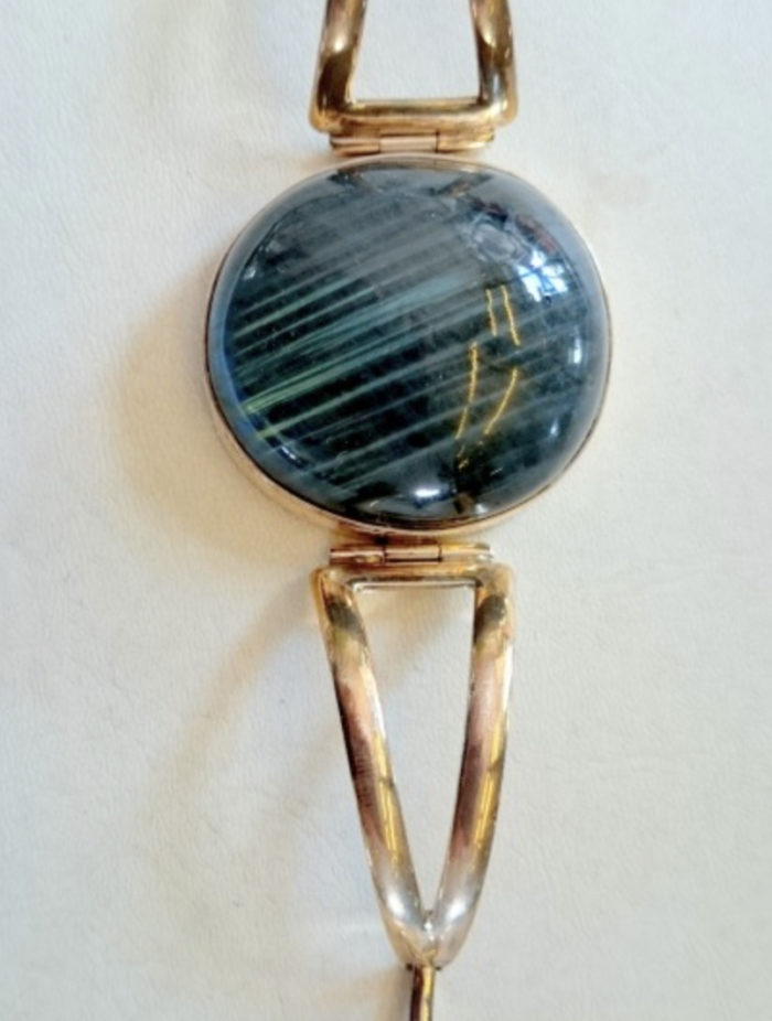 Srebrna bransoleta z labradorytem - obrazek 1