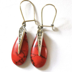 Srebrne kolczyki z koralem