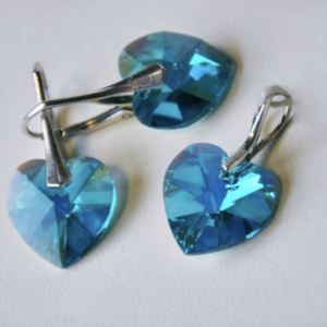 Komplet serc- kryształ Swarovskiego