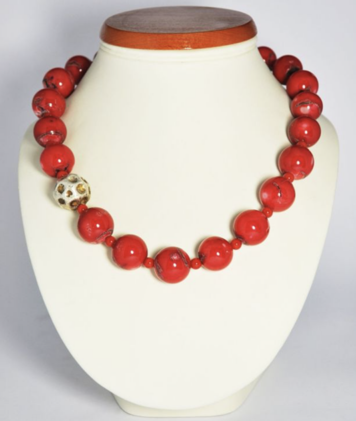 Koral z elementem oksydowanego srebra - Image 1