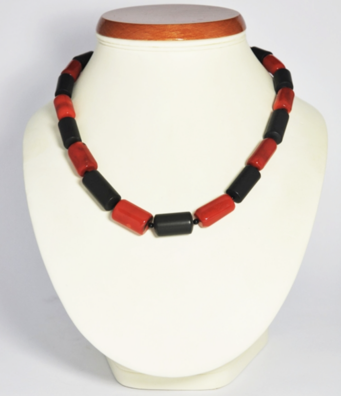 Naszyjnik z korala i agatu - obrazek 1